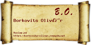 Borkovits Olivér névjegykártya